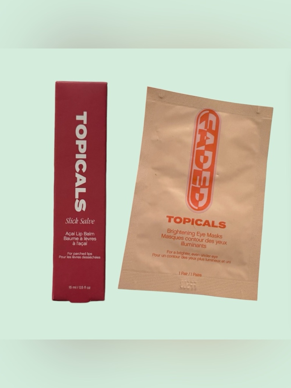 💕 2 for $40 💕 Topicals Slick Salve in açaí + brightening eye masks 1 set